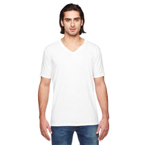 Anvil Men's White Triblend V-Neck T-Shirt