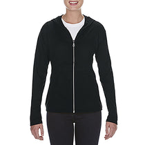 Anvil Women's Black Tri-Blend Full Zip Jacket