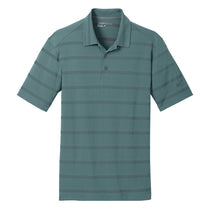 Nike Men's Turquoise/Grey Dri-FIT Short Sleeve Fade Stripe Polo