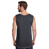 LAT Men's Granite Heather/Vintage Smoke Contrast Back Fine Jersey Tank Top