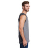 LAT Men's Granite Heather/Vintage Smoke Contrast Back Fine Jersey Tank Top
