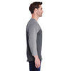 LAT Men's Vintage Smoke/Granite Heather Baseball Fine Jersey T-Shirt
