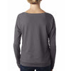 Next Level Women's Dark Grey Terry Long-Sleeve Scoop Tee