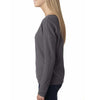 Next Level Women's Dark Grey Terry Long-Sleeve Scoop Tee
