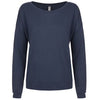Next Level Women's Indigo Terry Long-Sleeve Scoop Tee