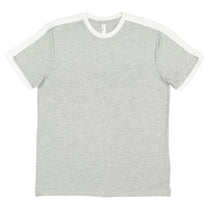 LAT Men's Heather/White Soccer Ringer Fine Jersey T-Shirt