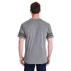 LAT Men's Granite Heather/Vintage Smoke Football Fine Jersey T-Shirt