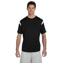 Russell Athletic Men's Black/White Short-Sleeve Performance T-Shirt