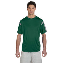 Russell Athletic Men's Dark Green/Steel Short-Sleeve Performance T-Shirt