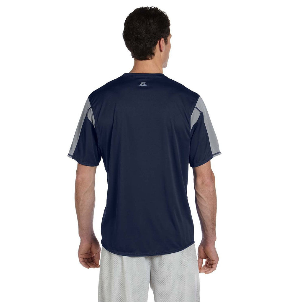 Russell Athletic Men's Navy/Steel Short-Sleeve Performance T-Shirt