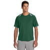 Russell Athletic Men's Dark Green/Rock Dri-Power T-Shirt with Colorblock Inserts
