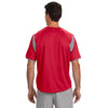 Russell Athletic Men's True Red/Rock Dri-Power T-Shirt with Colorblock Inserts