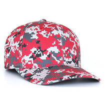 Pacific Headwear Red Digital Camo Flexfit Cap