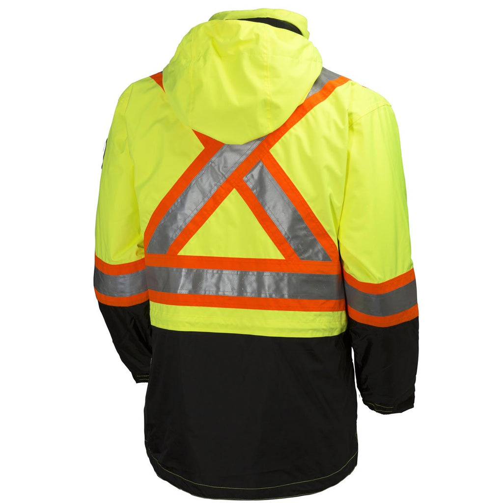 Helly Hansen Men's High Visibility Yellow/Charcoal Potsdam Jacket 4"Striping