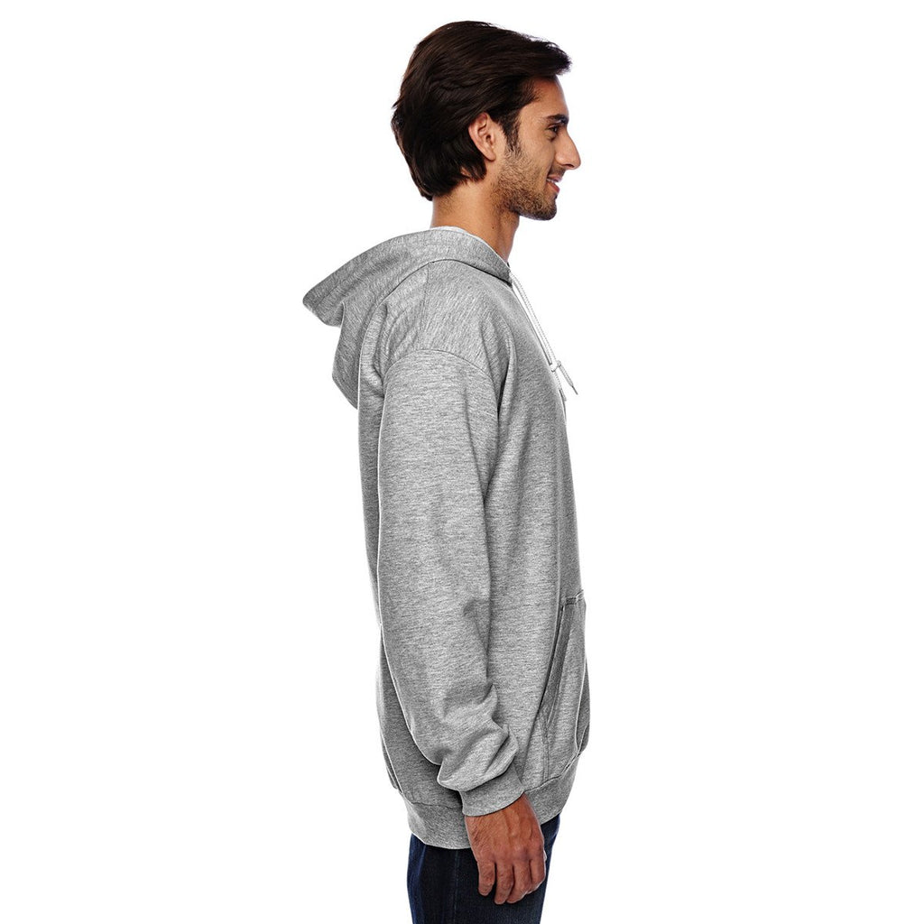 Anvil Men's Heather Grey Pullover Hooded Fleece Sweatshirt