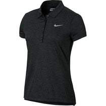 Nike Women's Black/Metallic Silver Precision Heather Polo