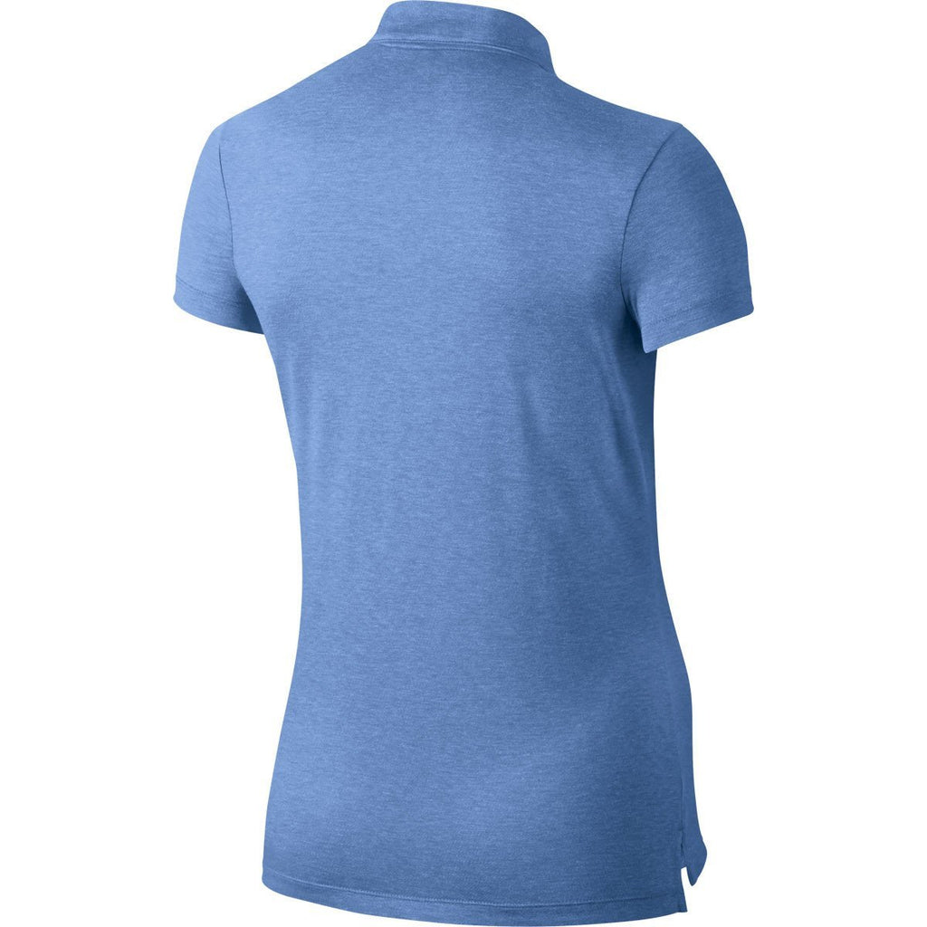 Nike Women's Chalk Blue/Metallic Silver Precision Heather Polo