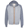 Weatherproof Men's Light Blue/Navy Marled Raglan Full-Zip Sweatshirt