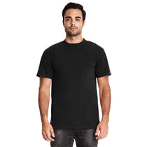 Next Level Men's Black Power Pocket T-Shirt