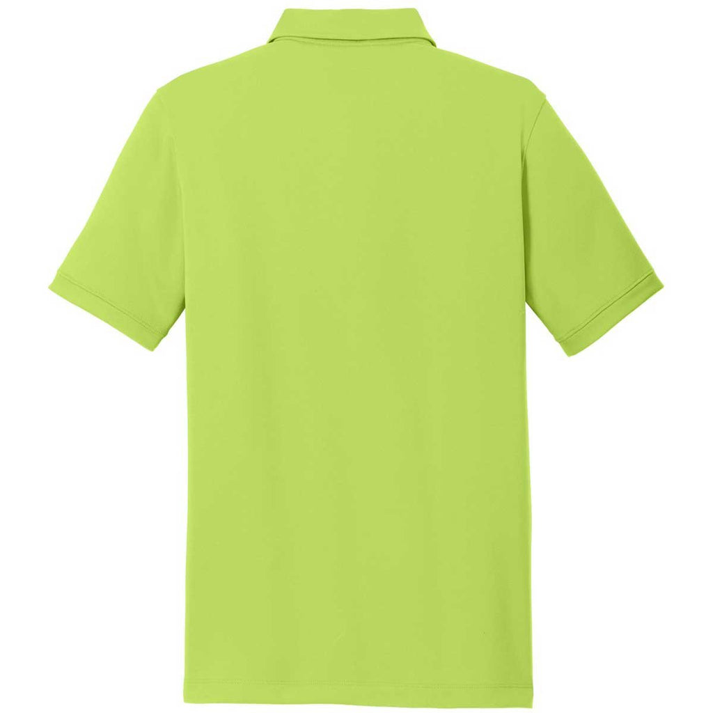 Nike Men's Chartreuse Green Dri-FIT Solid Icon Pique Polo