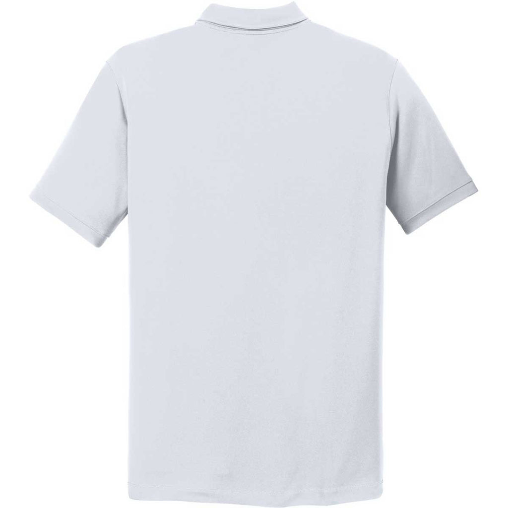 Nike Men's White/Grey Dri-FIT Colorblock Icon Polo