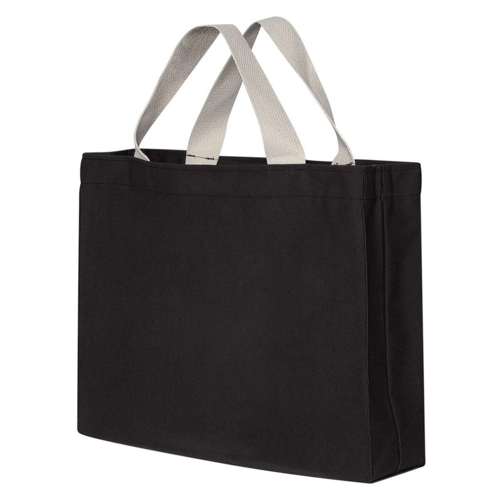 Bayside Black USA-Made Medium Gusset Tote