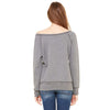 Bella + Canvas Women's Deep Heather Wide Neck Sweatshirt