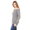 Bella + Canvas Women's Deep Heather Wide Neck Sweatshirt