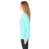 Bella + Canvas Women's Teal Wide Neck Sweatshirt