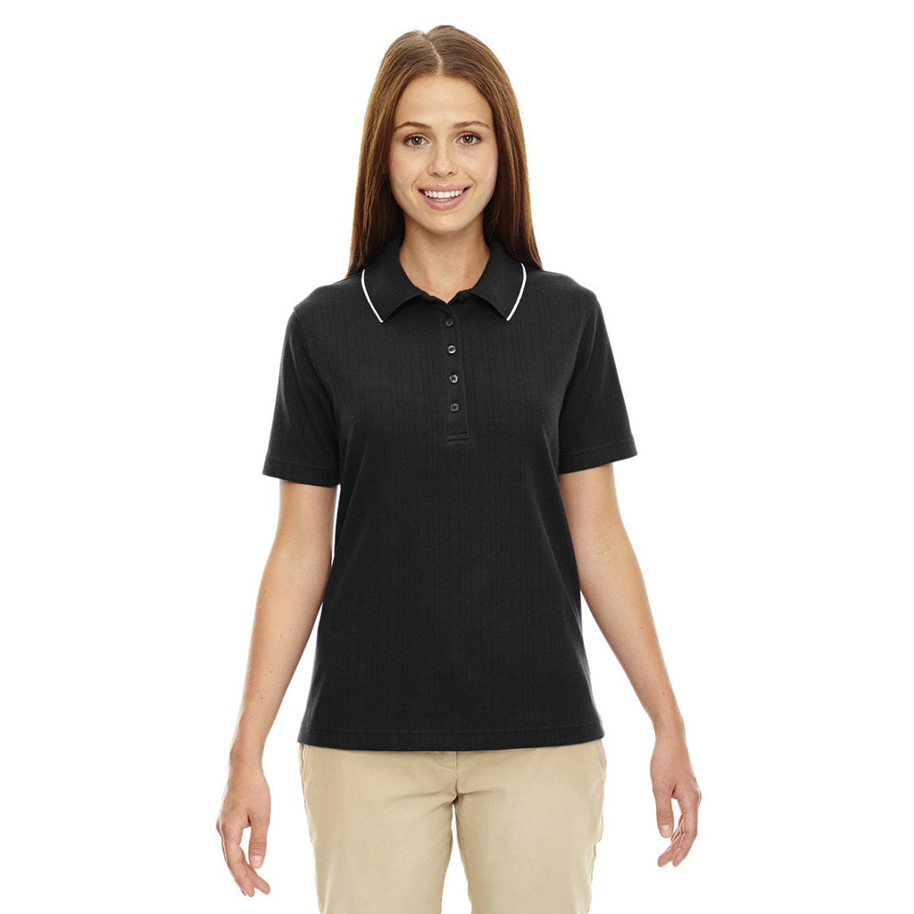 Extreme Women's Black Edry Needle-Out Interlock Polo