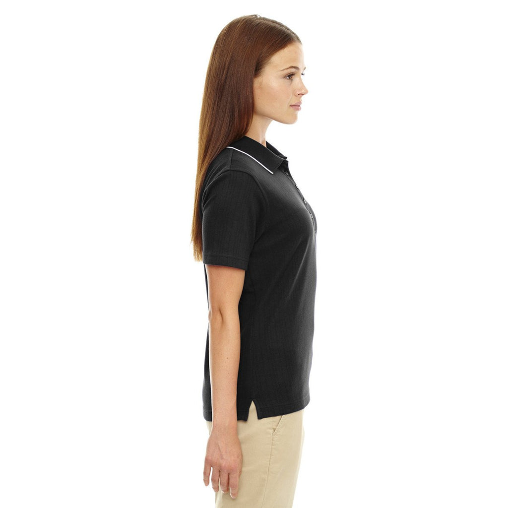 Extreme Women's Black Edry Needle-Out Interlock Polo