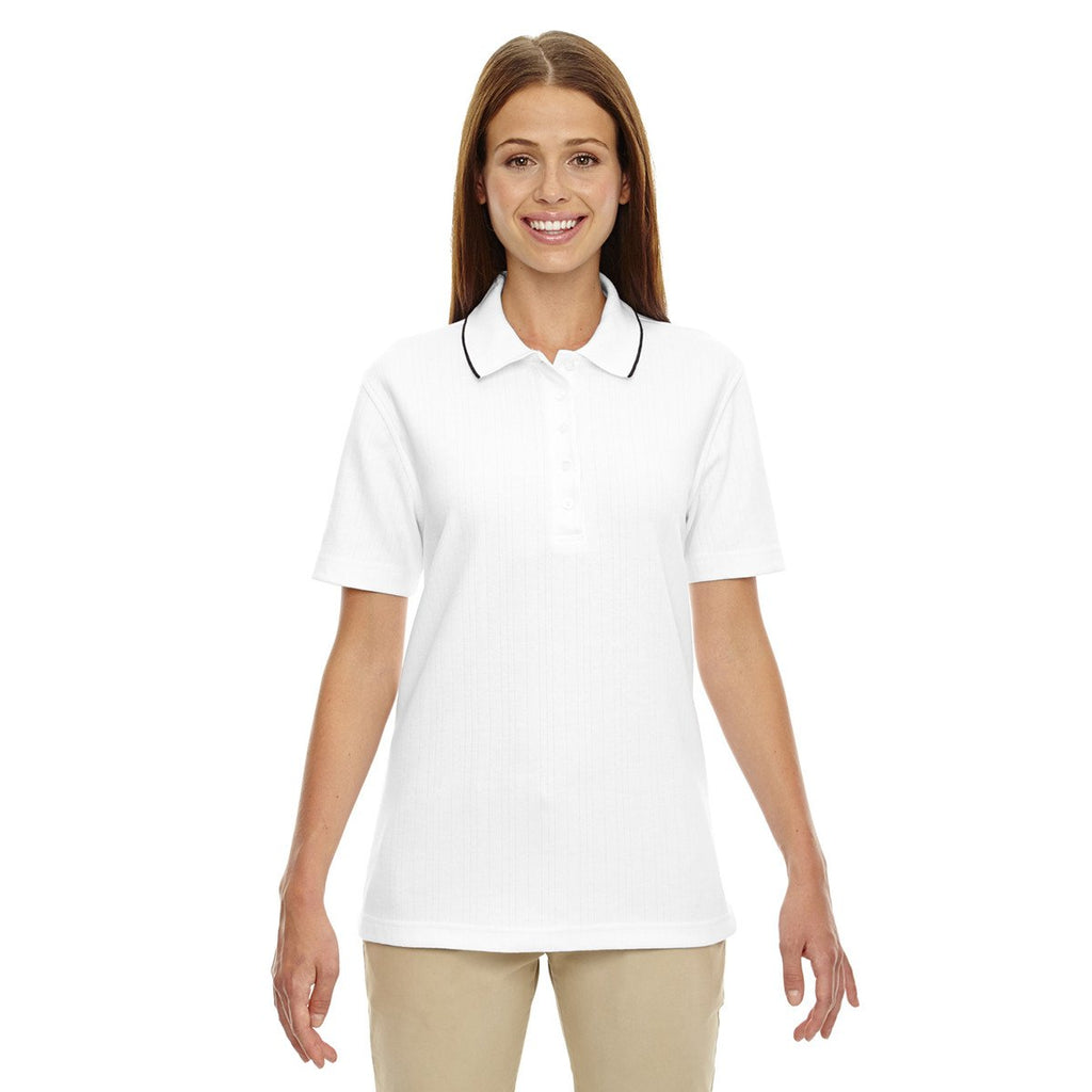 Extreme Women's White Edry Needle-Out Interlock Polo