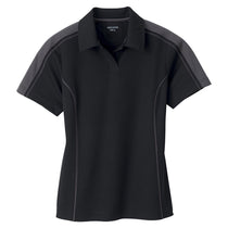 Extreme Women's Black/Black Silk Eperformance Pique Colorblock Polo