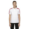 Extreme Women's White/Classic Red Eperformance Pique Colorblock Polo