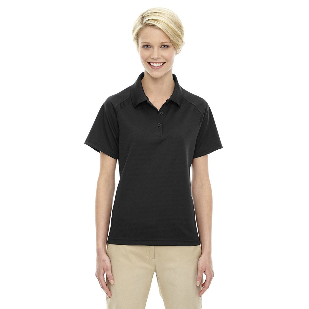 Extreme Women's Black Eperformance Ottoman Textured Polo