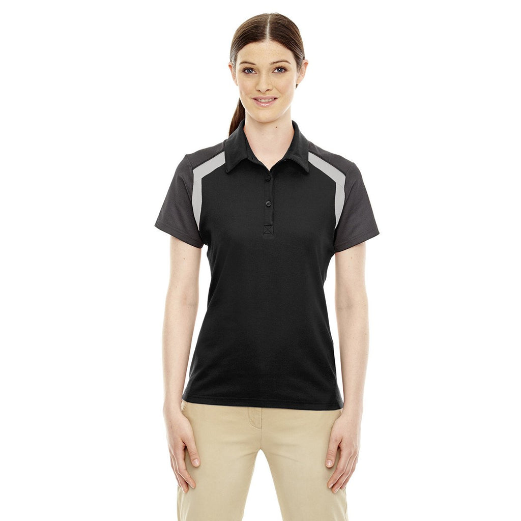 Extreme Women's Black Edry Colorblock Polo