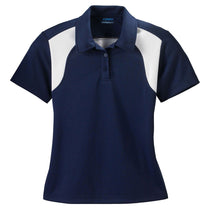 Extreme Women's Classic Navy Eperformance Colorblock Textured Polo