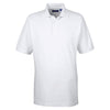 UltraClub Men's White Platinum Honeycomb Pique Polo