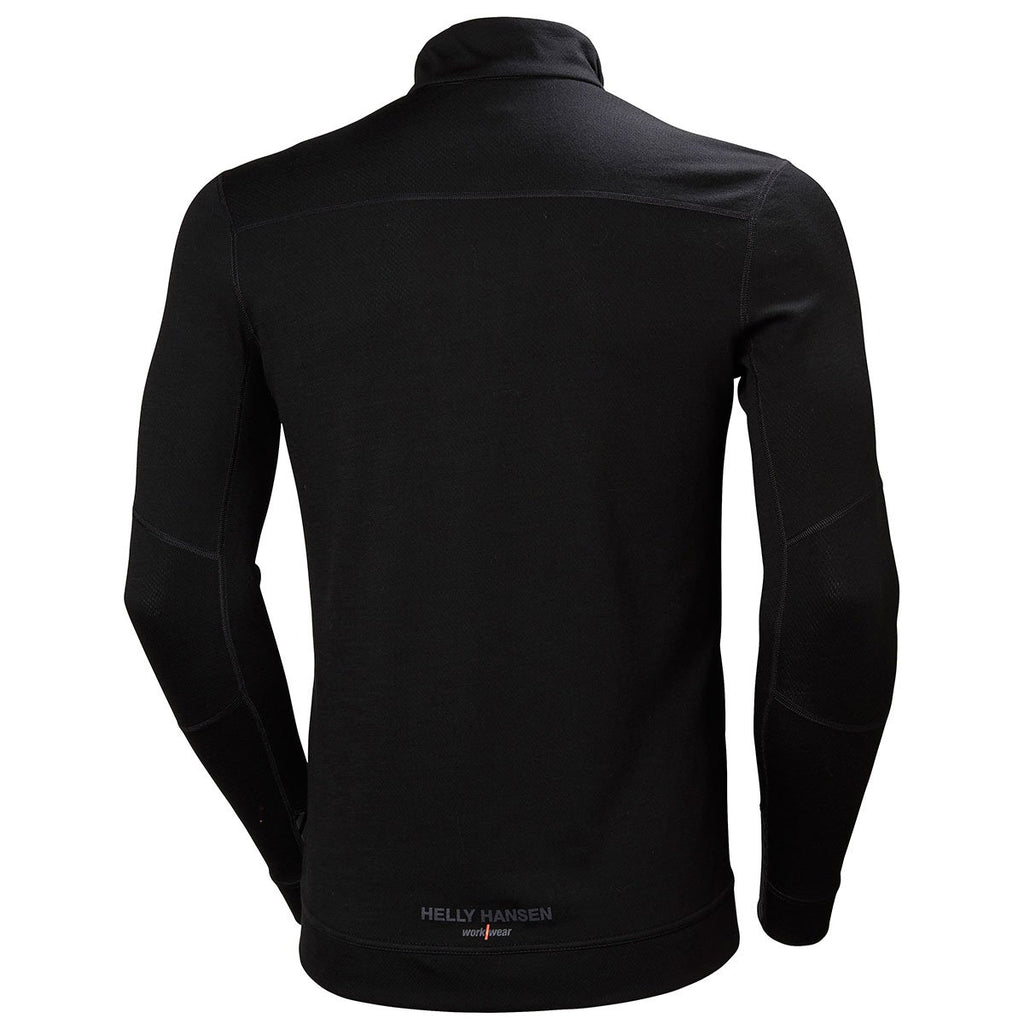 Helly Hansen Men's Black Lifa Merino Half Zip
