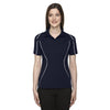 Extreme Women's Classic Navy Eperformance Velocity Snag Protection Colorblock Polo with Piping