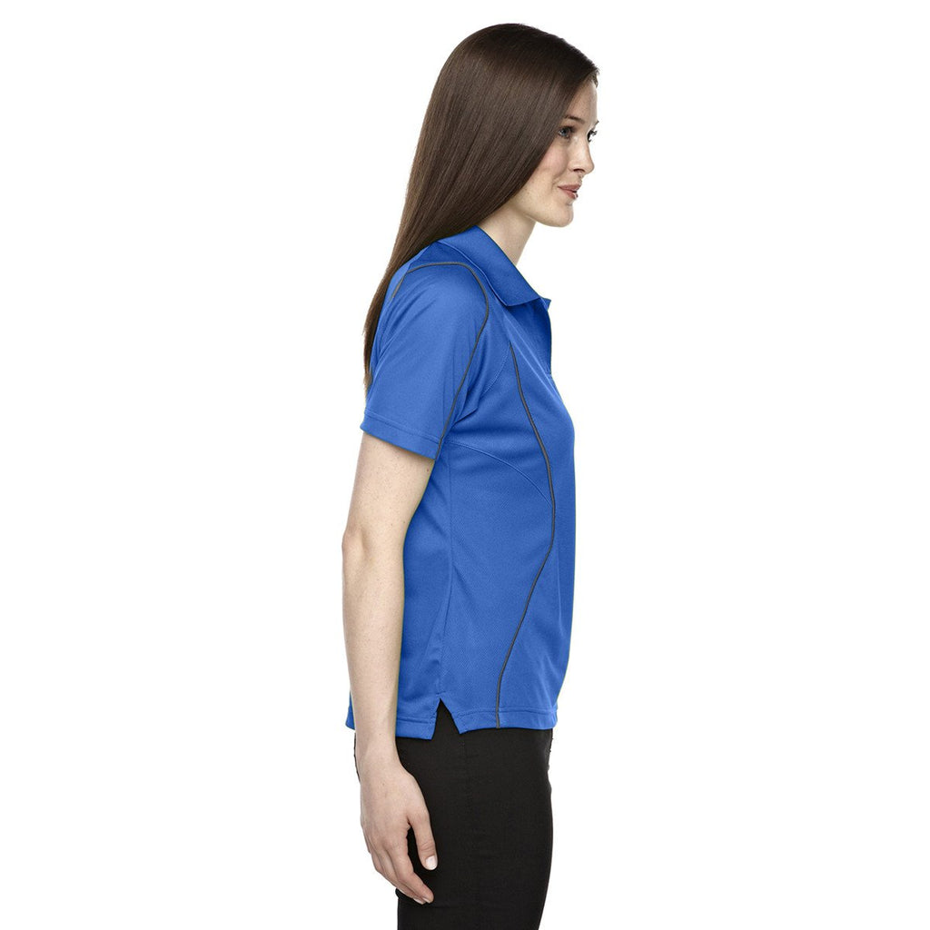 Extreme Women's Light Nautical Blue Eperformance Velocity Snag Protection Colorblock Polo with Piping