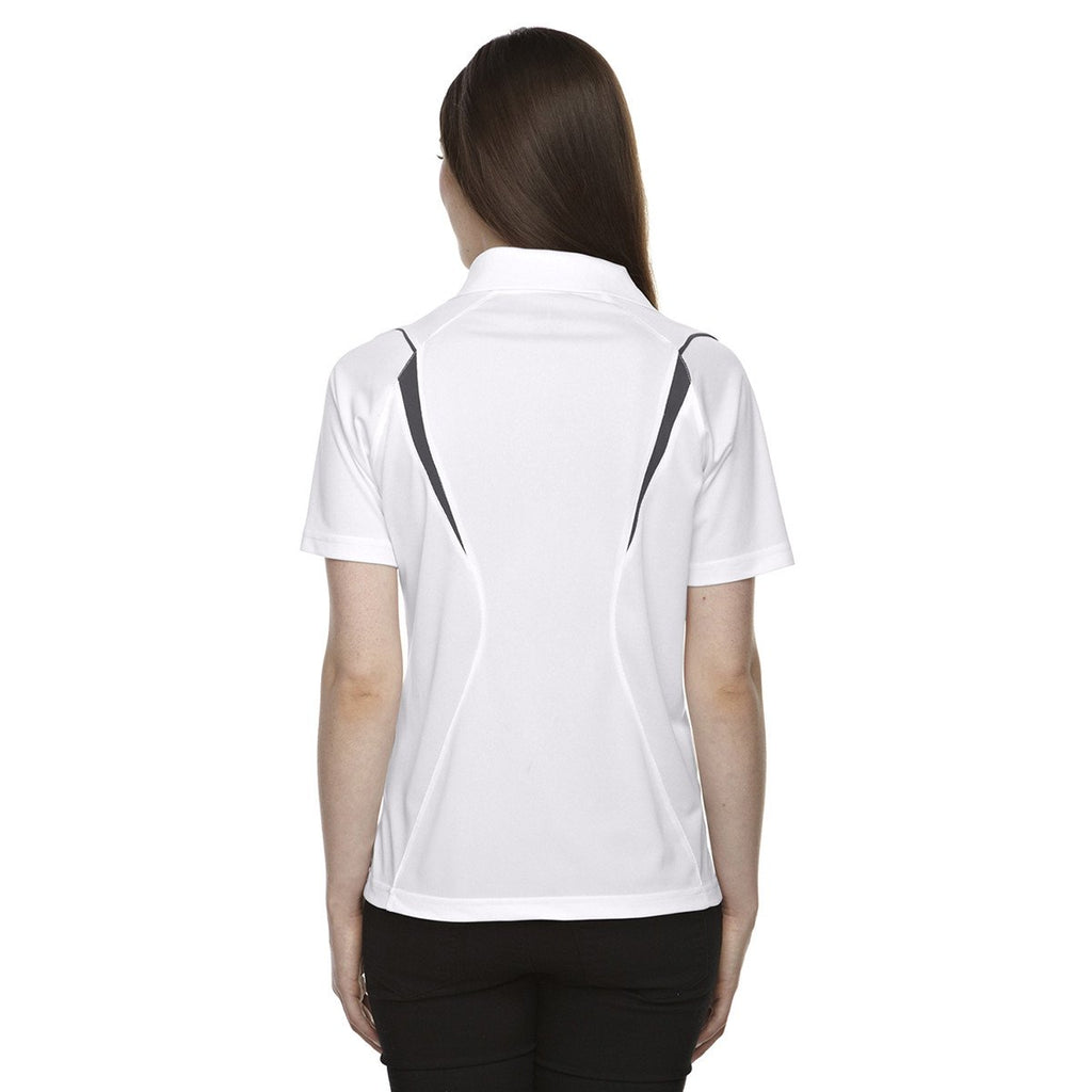 Extreme Women's White Eperformance Velocity Snag Protection Colorblock Polo with Piping