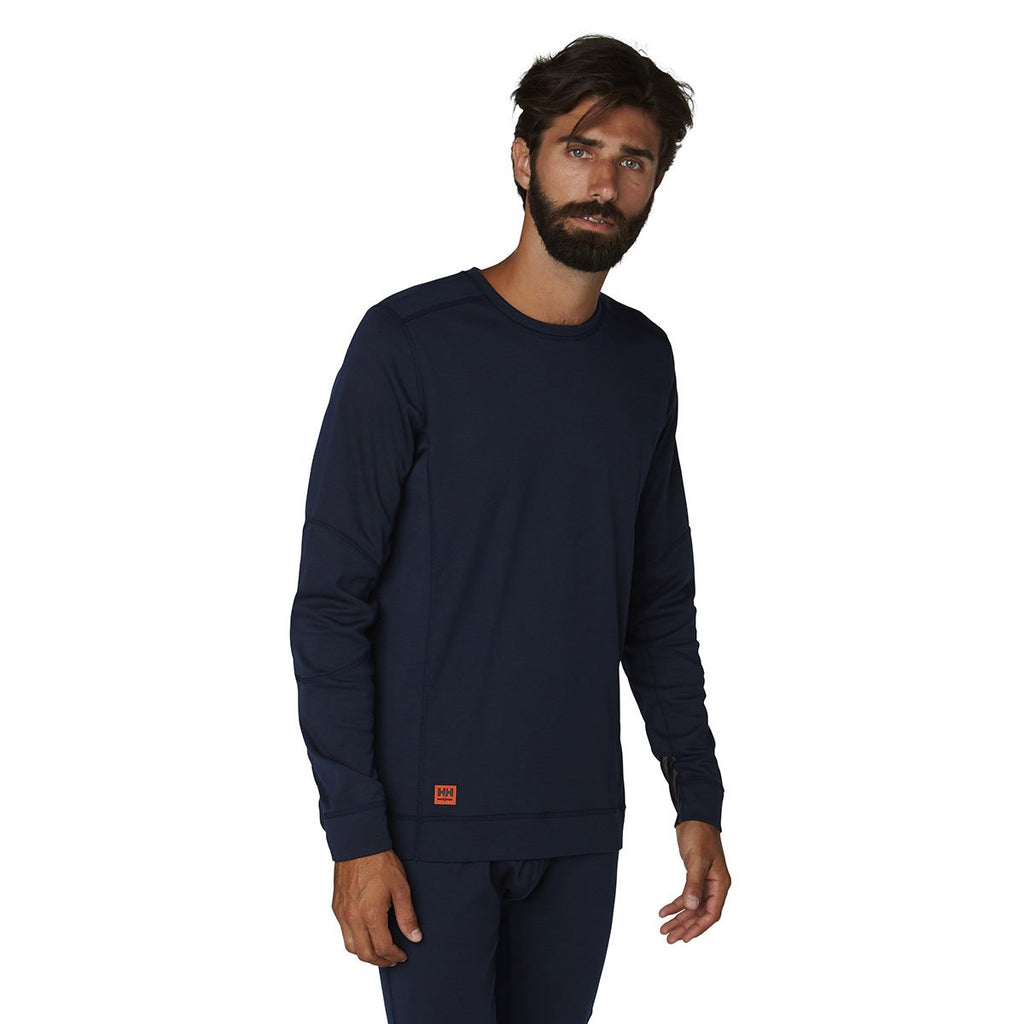 Helly Hansen Men's Navy Lifa Max Crewneck Long Sleeve Tee