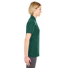 UltraClub Women's Forest Green Platinum Honeycomb Pique Polo