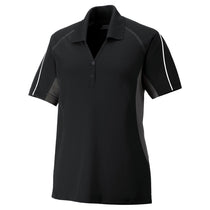 Extreme Women's Black Eperformance Parallel Snag Protection Polo with Piping