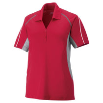 Extreme Women's Classic Red Eperformance Parallel Snag Protection Polo with Piping