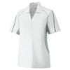 Extreme Women's White Eperformance Parallel Snag Protection Polo with Piping