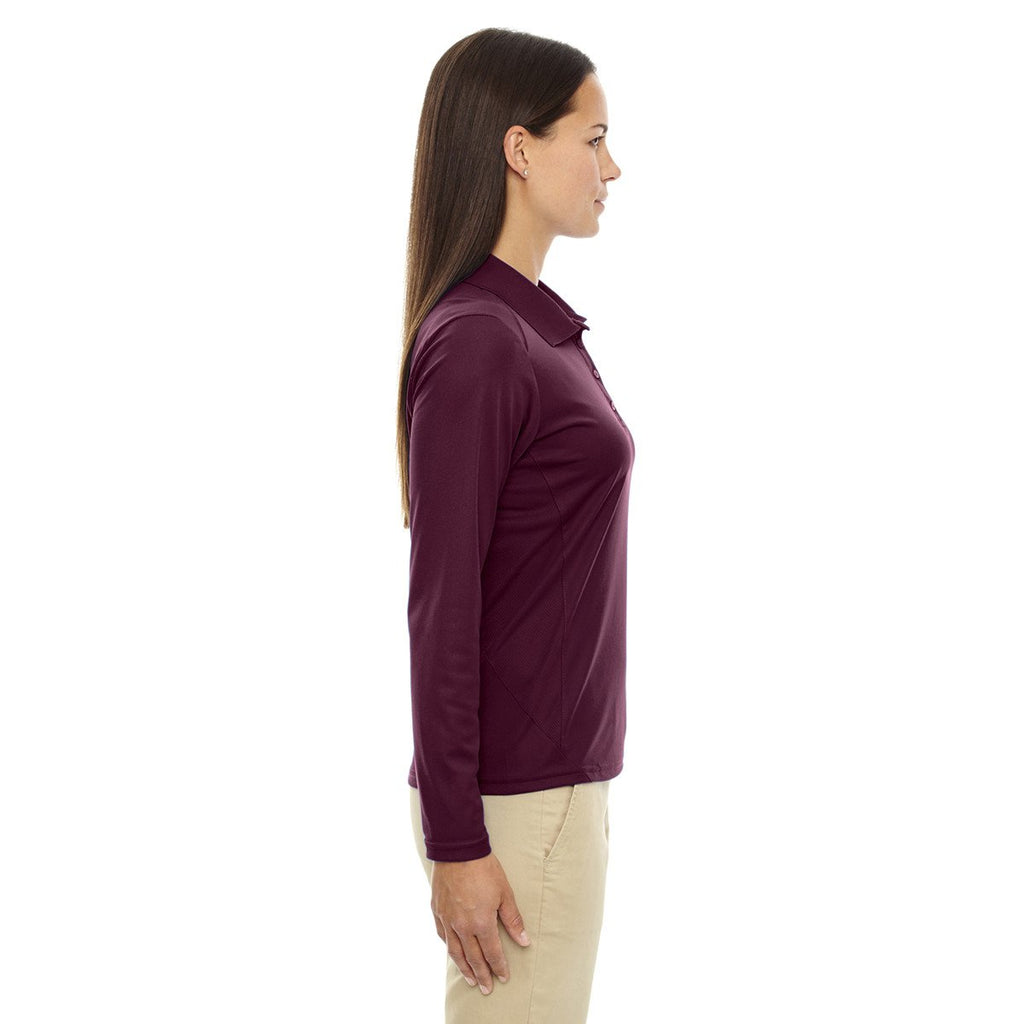 Extreme Women's Burgundy Eperformance Snag Protection Long-Sleeve Polo