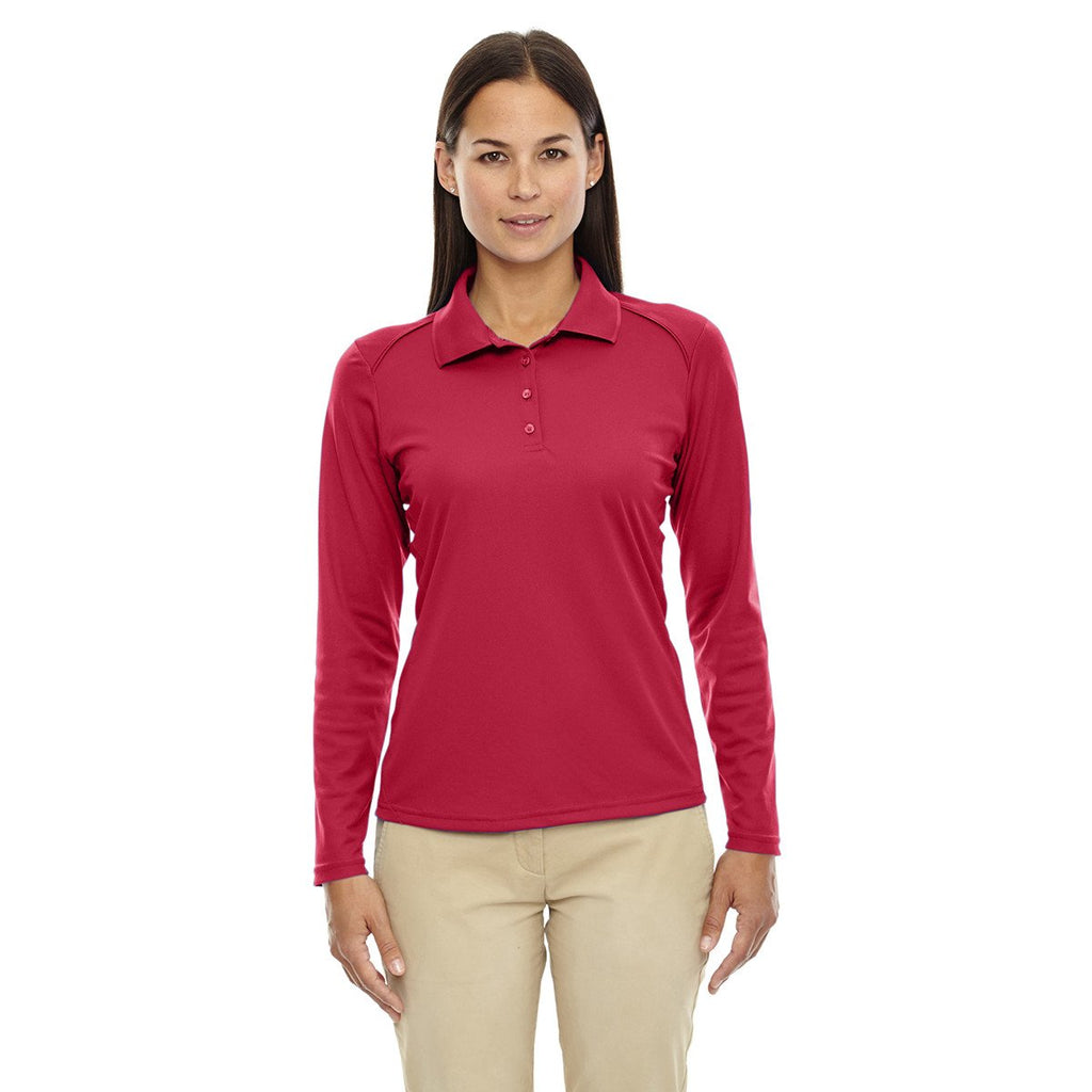 Extreme Women's Classic Red Eperformance Snag Protection Long-Sleeve Polo