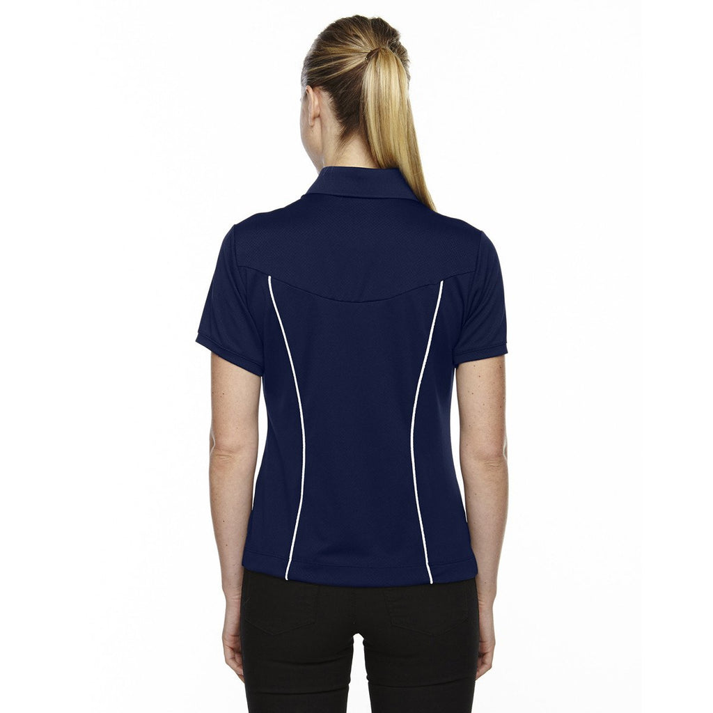 Extreme Women's Classic Navy Eperformance Tempo Recycled Polyester Performance Textured Polo
